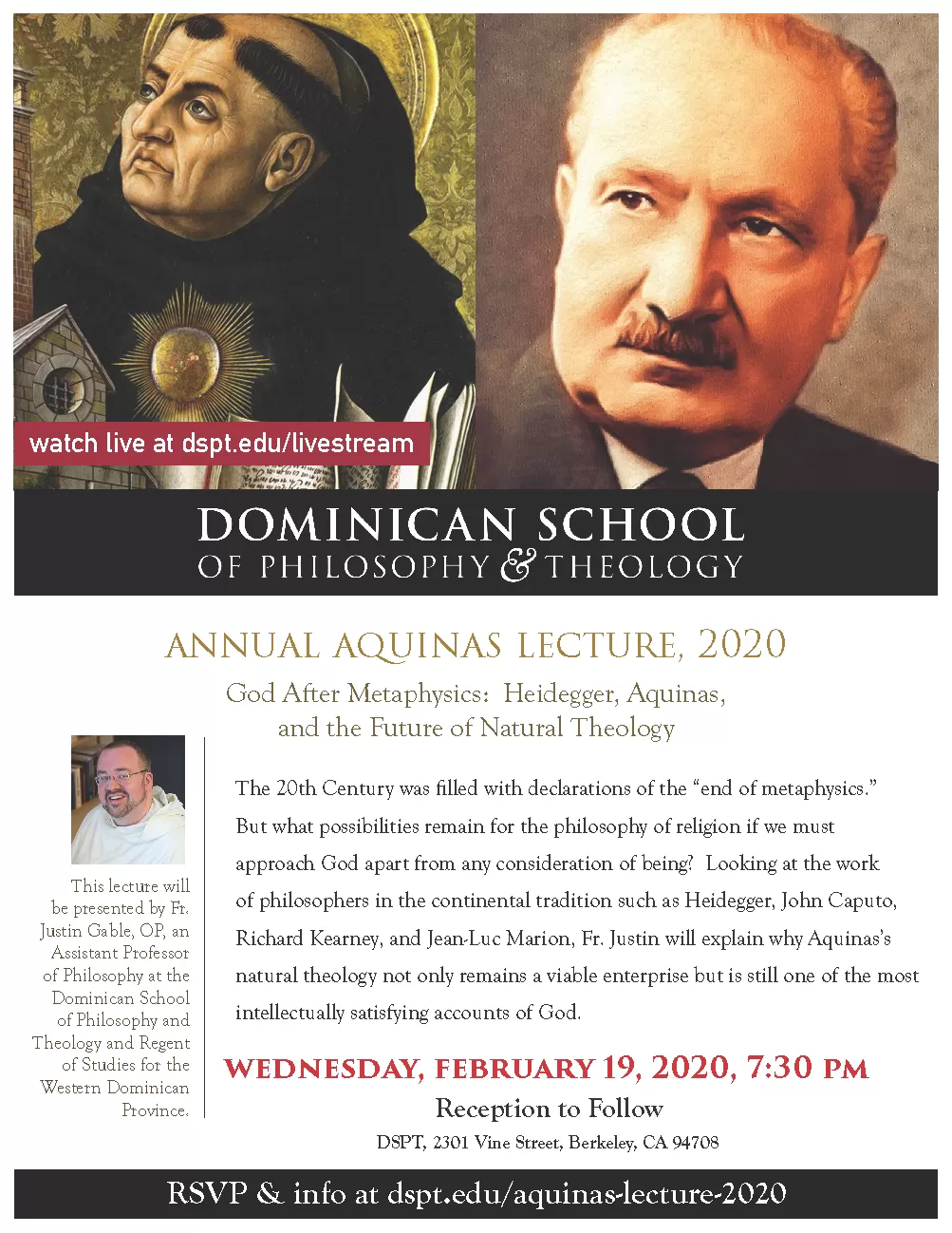 The DSPT Annual Aquinas Lecture by Fr. Justin, Gable, O.P.