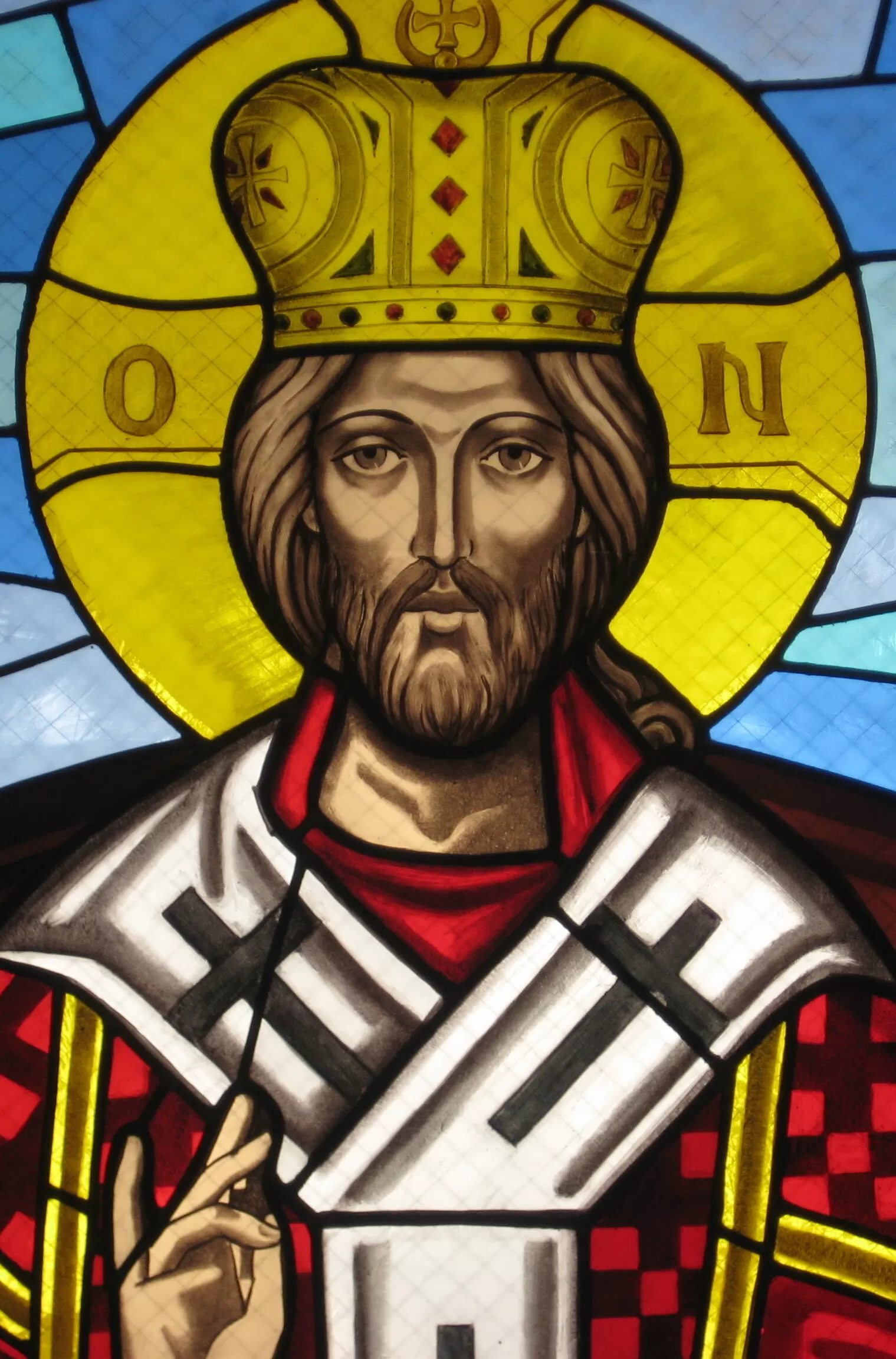 Stained Glass Image of Christ the King