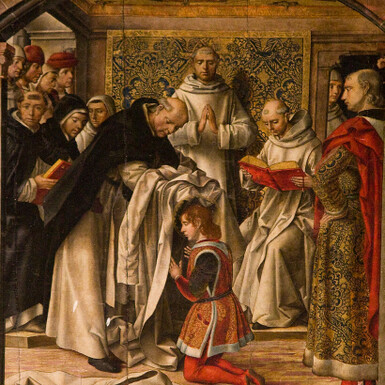 St. Thomas Aquinas receives the Dominican Habit