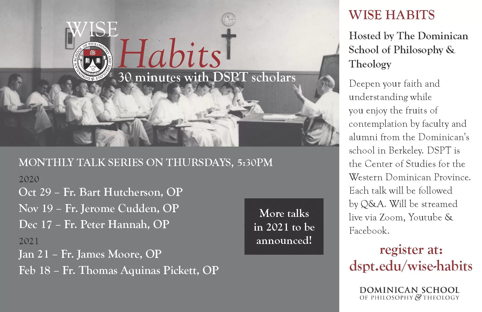 Wise Habits: 30 minutes with DSPT Scholars
