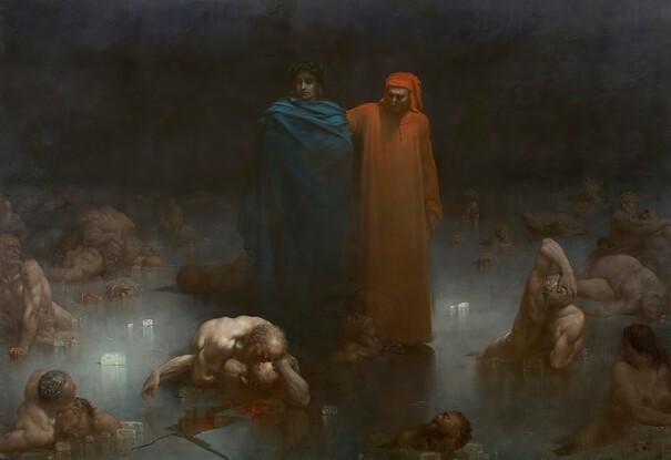 Dante và Virgil trong Vòng địa ngục thứ chín, Gustave Doré