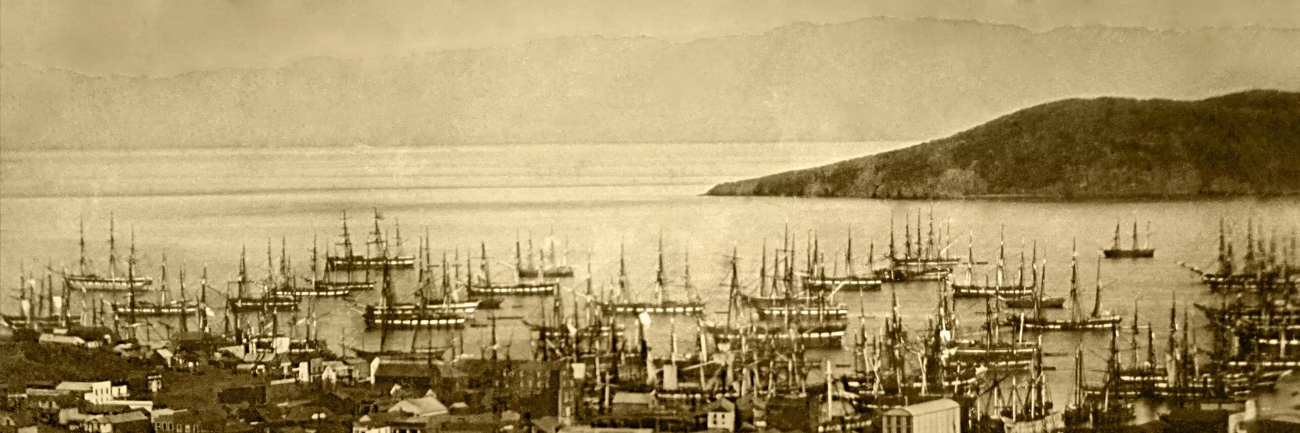 A view of the San Francisco Bay in 1851.