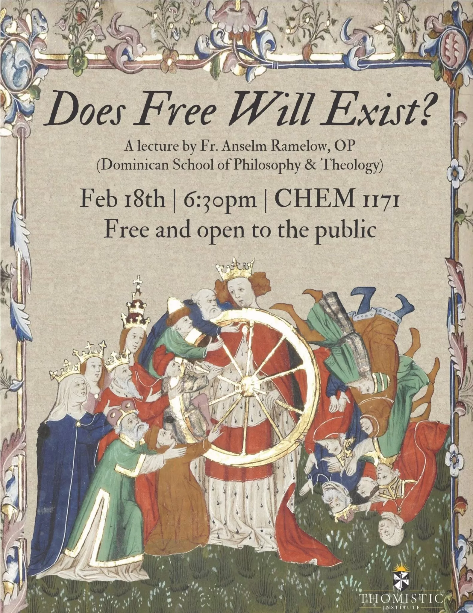 'Does Freewill Exist?' Lecture by Fr. Anselm Ramelow, O.P.