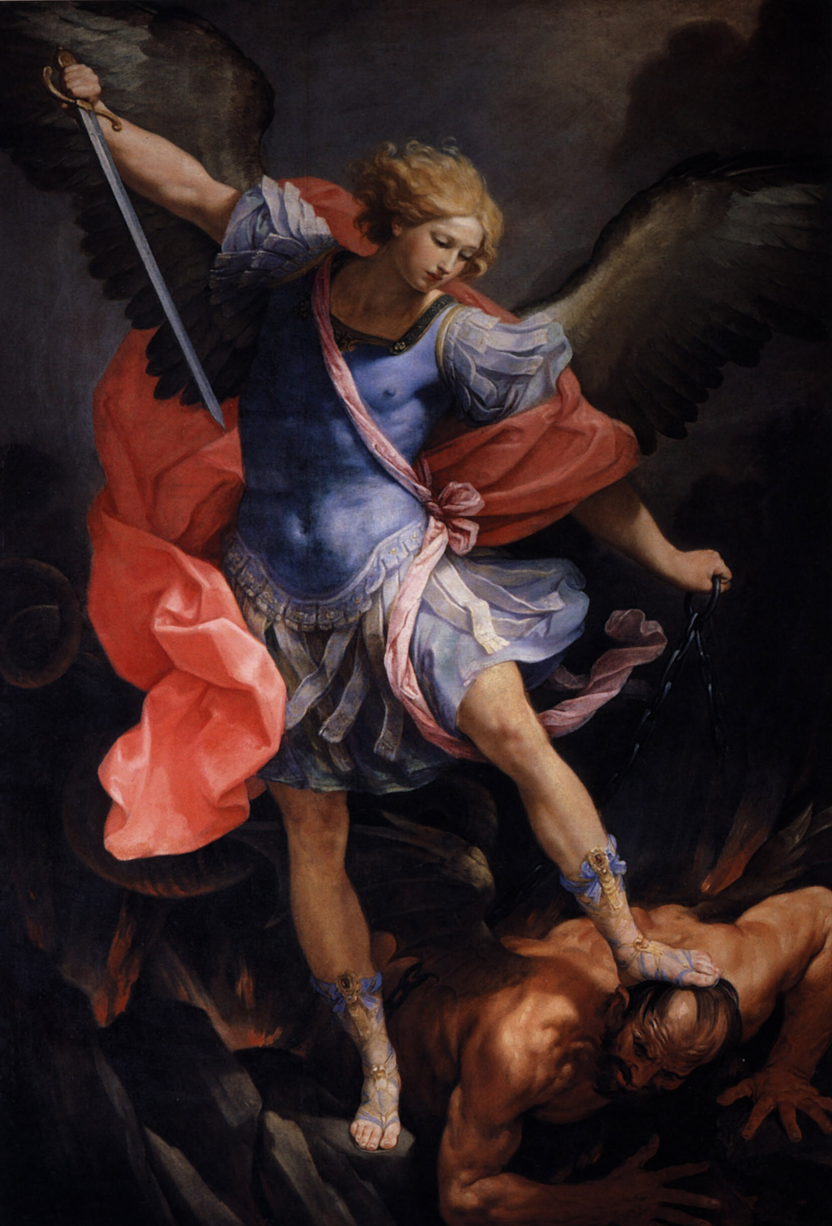 El Arcángel Miguel vence a Satanás. Guido Reni (1630-1635).