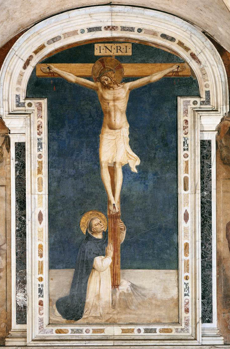 Santo Domingo adorando la crucifixión